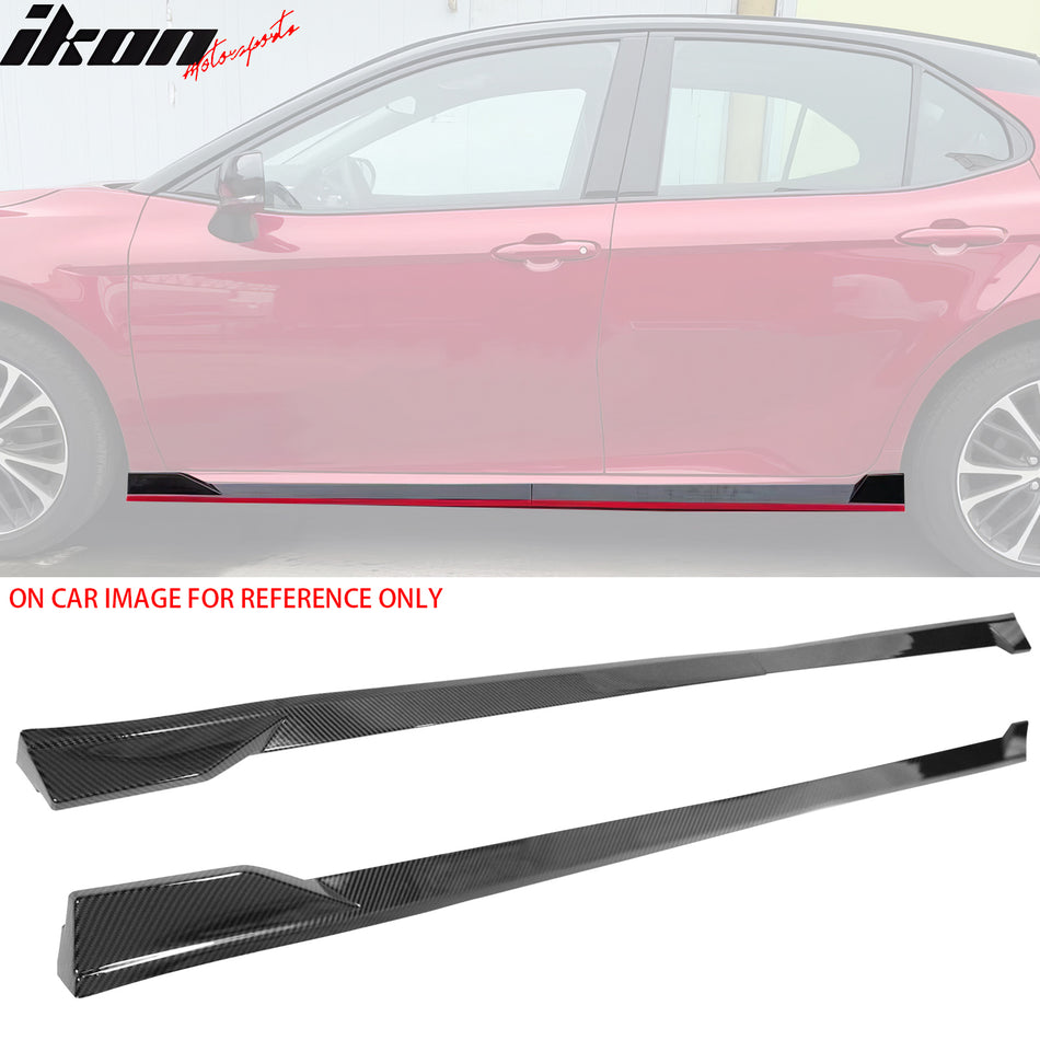 2025-2026 Toyota Camry SE XSE TRD Style Side Skirts Carbon Fiber Print