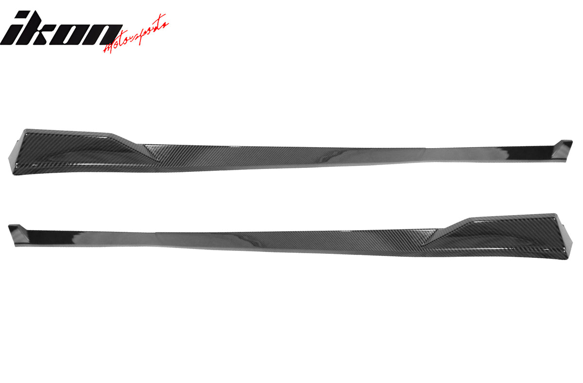 Fits 25-26 Toyota Camry SE XSE Side Skirts TRD Rocker Panel Carbon Fiber Print