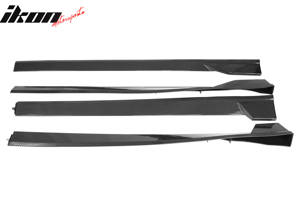 Fits 25-26 Toyota Camry SE XSE Side Skirts TRD Rocker Panel Carbon Fiber Print