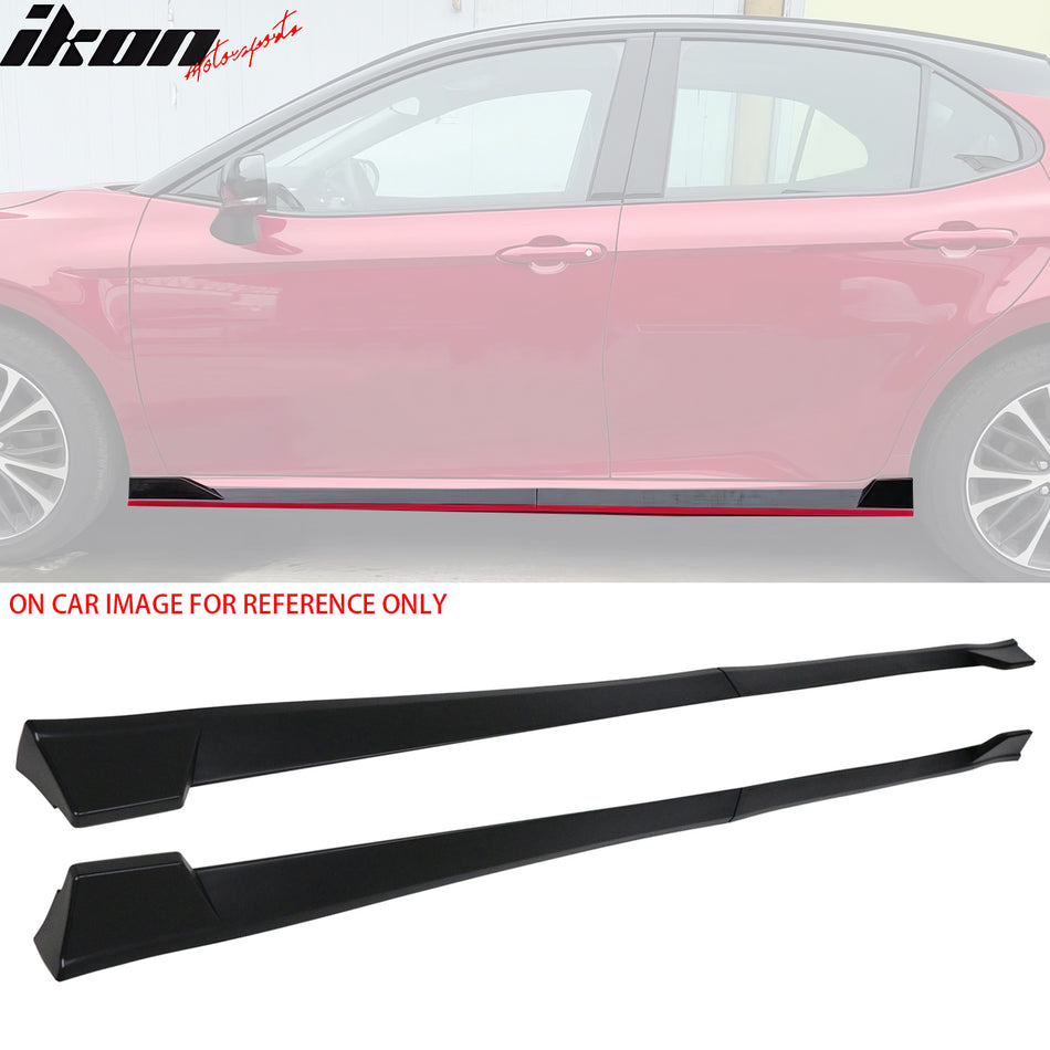 2025-2026 Toyota Camry SE XSE TRD Style Side Skirts Lip Matte Black PP