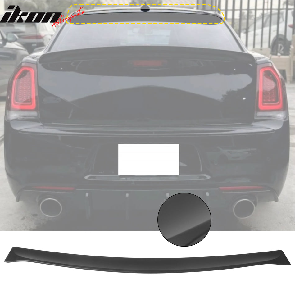 2011-2023 Chrysler 300 Rear Roof Spoiler Matte Black ABS Window Visor