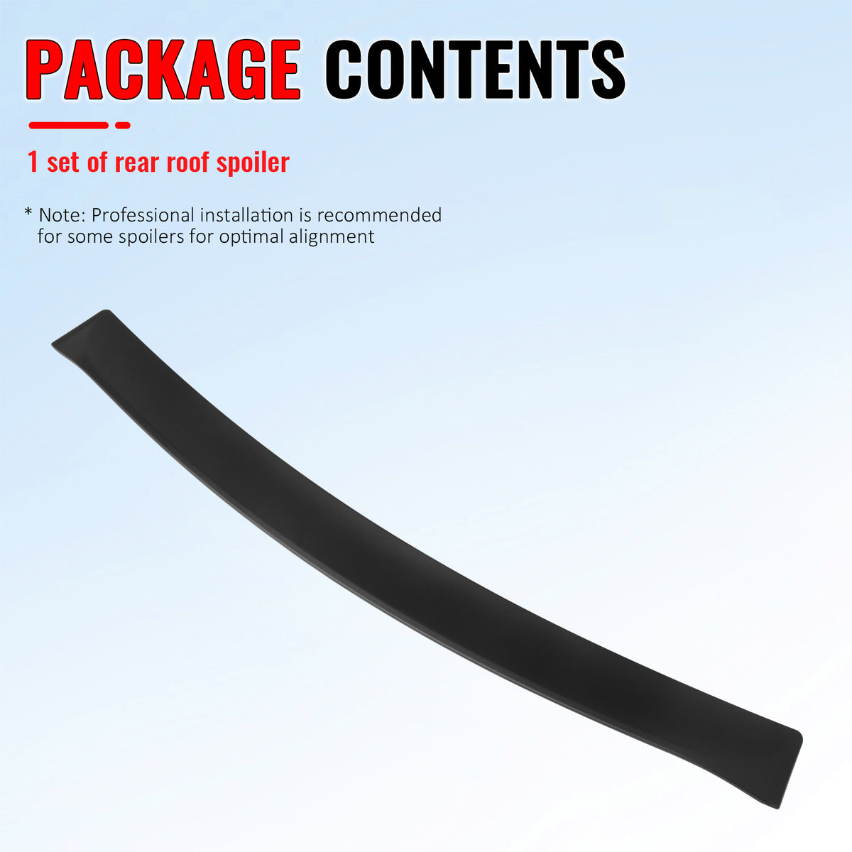 Fits 11-23 Chrysler 300 Rear Window Roof Spoiler Matte Black ABS Top Visor Wing