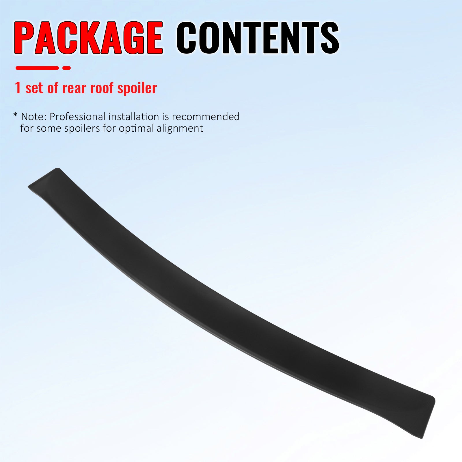 Fits 11-23 Chrysler 300 Rear Window Roof Spoiler Matte Black ABS Top Visor Wing