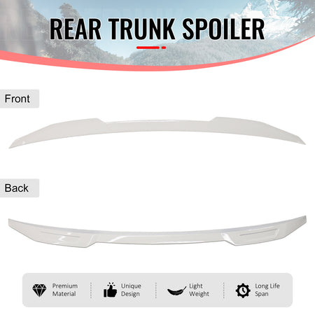 Fits 25-26 Toyota Camry XV80 9th Gen Z Style Rear Trunk Spoiler Wing Lip White