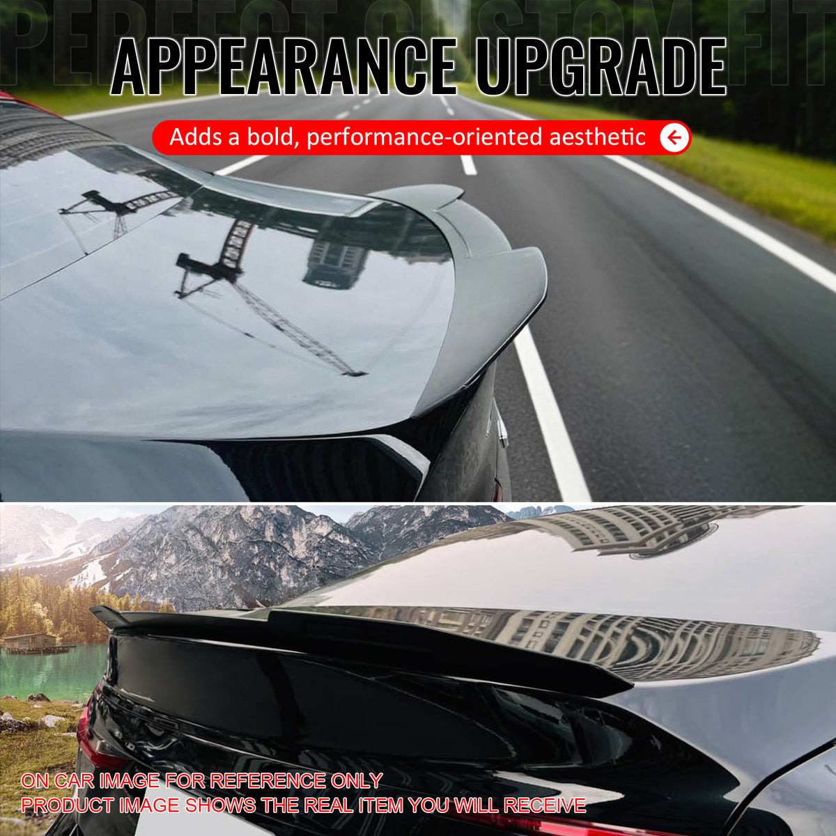 Fits 25-26 Toyota Camry XV80 9th Gen Z Style Rear Trunk Spoiler Wing Lip White