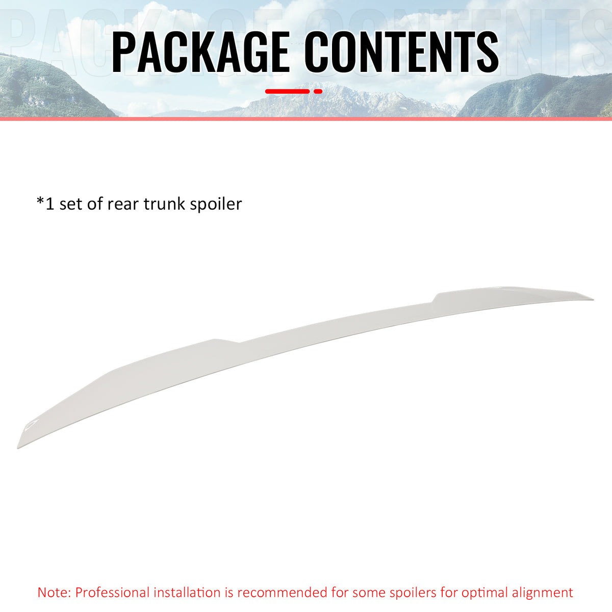 Fits 25-26 Toyota Camry XV80 9th Gen Z Style Rear Trunk Spoiler Wing Lip White