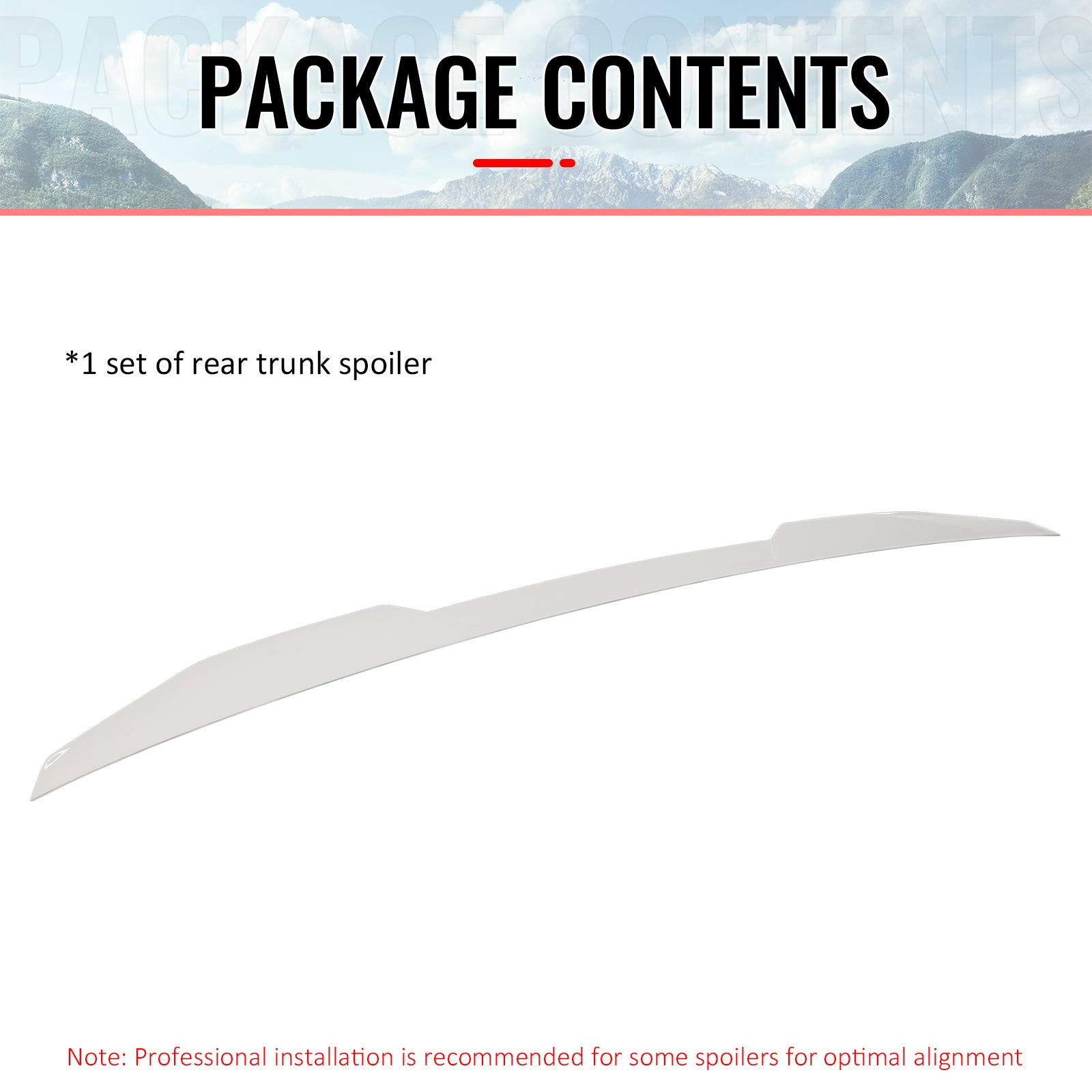 Fits 25-26 Toyota Camry XV80 9th Gen Z Style Rear Trunk Spoiler Wing Lip White