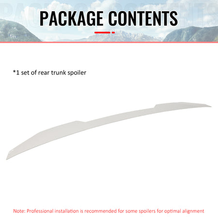 Fits 25-26 Toyota Camry XV80 9th Gen Z Style Rear Trunk Spoiler Wing Lip White