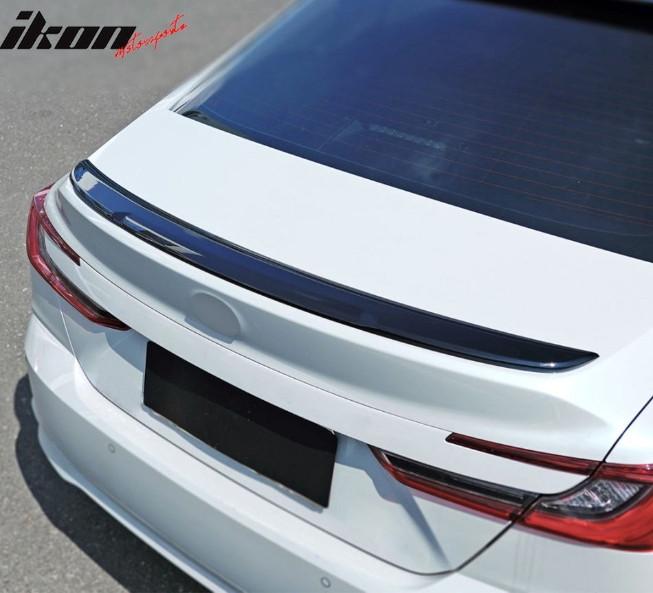 IKON MOTORSPORTS, Trunk Spoiler Compatible with 2025-2026 Toyota Camry XV80 9th Gen LE SE XLE XSE LEV, OE Factory Style Painted Gloss Black ABS Plastic Rear Trunk Lid Spoiler Wing Lip