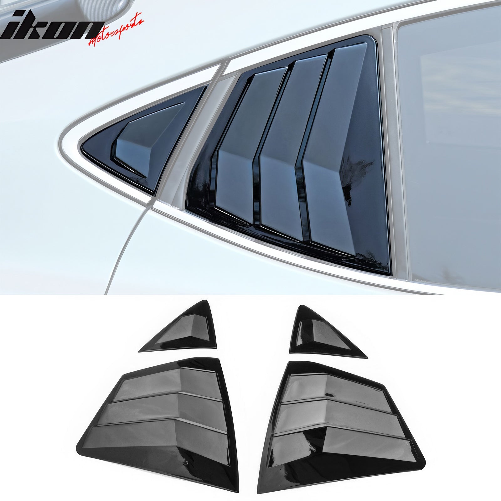 Side Window Louvers for Toyota Camry 2025-2026 IKON Style Gloss