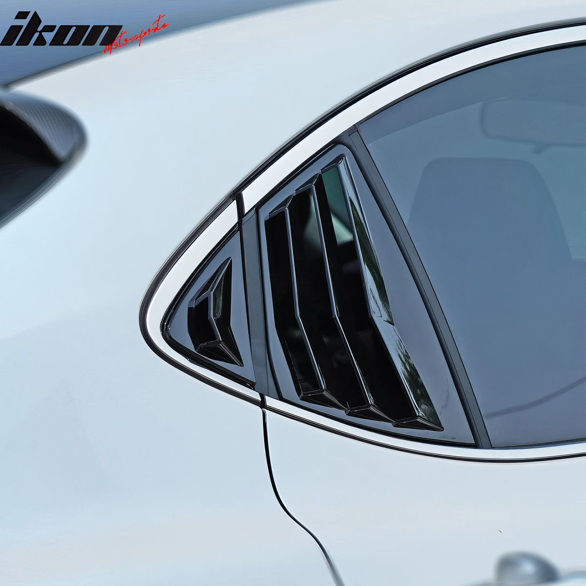 Fits 25-26 Toyota Camry IKON Window Louvers Vent Scoop Covers ABS Gloss Black