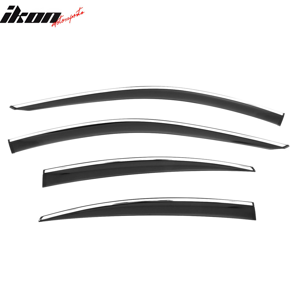 2025-2026 Toyota Camry 4PC Window Visors Vent Rain Guard W/Chrome Trim PMMA