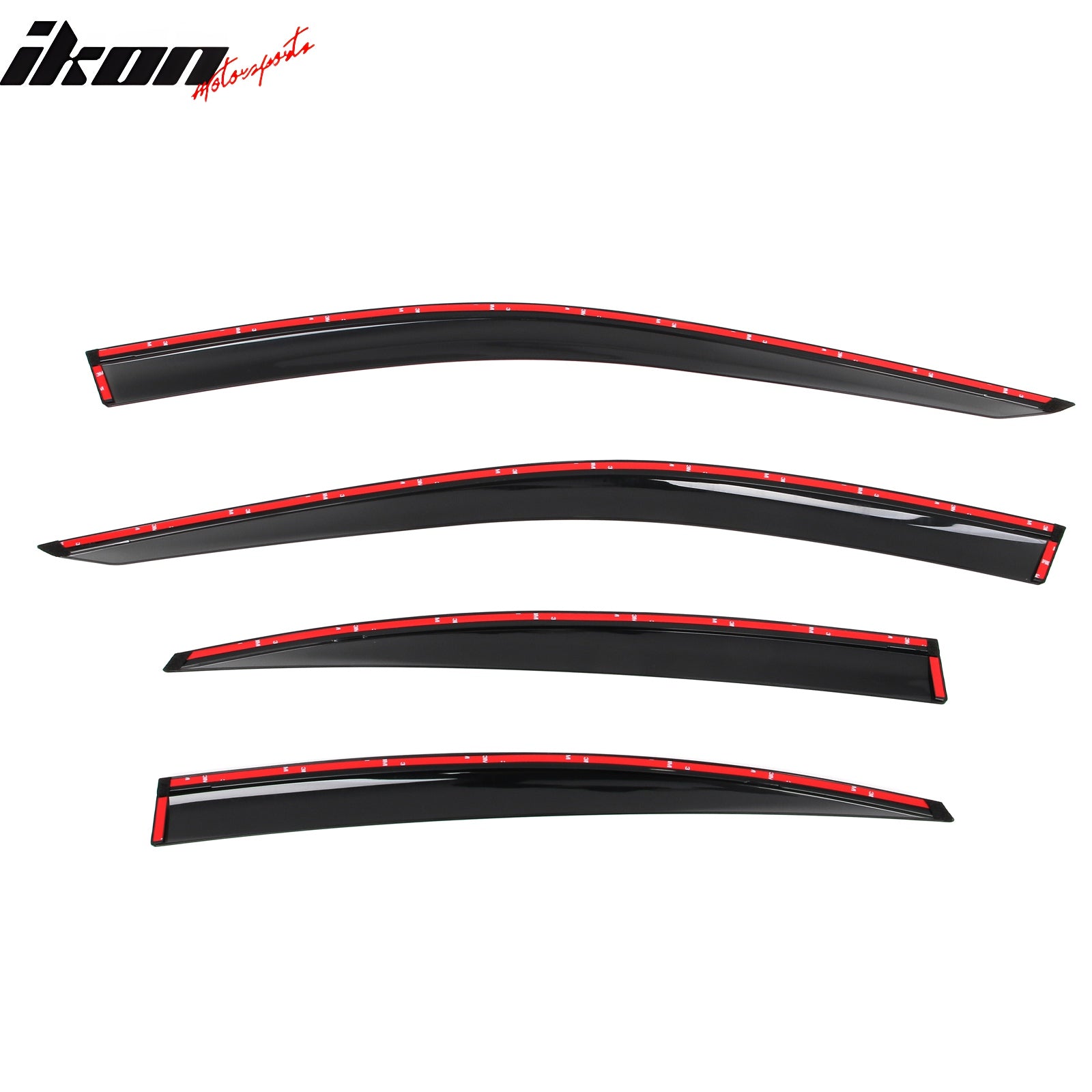 Fits 25-26 Toyota Camry Window Visors Vent Rain Sun Guards W/Chrome Trim Tape-On