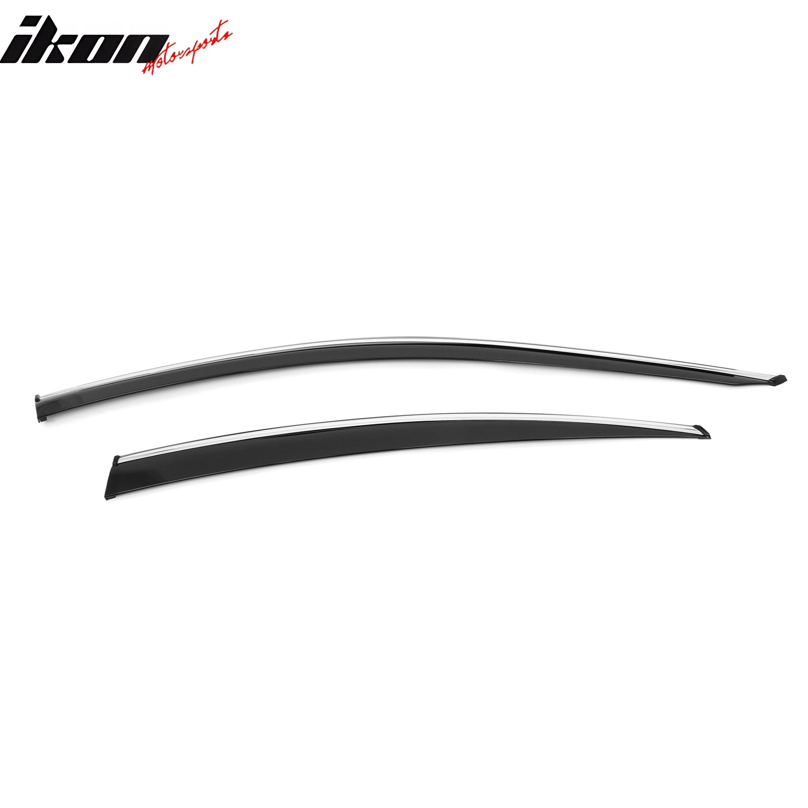 Fits 25-26 Toyota Camry Window Visors Vent Rain Sun Guards W/Chrome Trim Tape-On