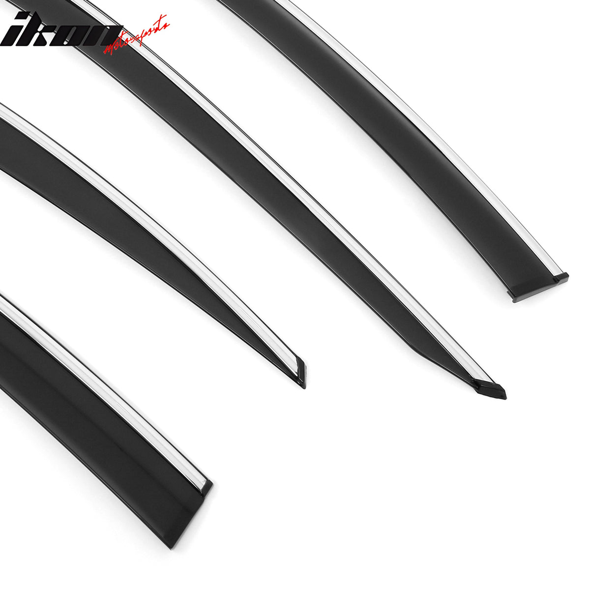 Fits 25-26 Toyota Camry Window Visors Vent Rain Sun Guards W/Chrome Trim Tape-On
