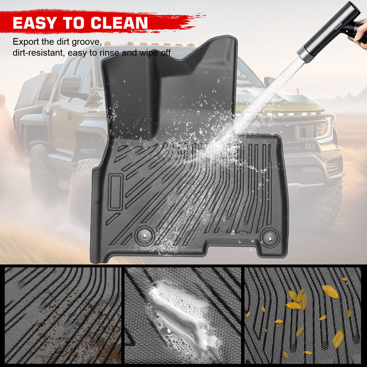 Fits 2025 Kia Carnival Hybrid 8-Seats Floor Mats TPE All Weather Carpet 3D Liner