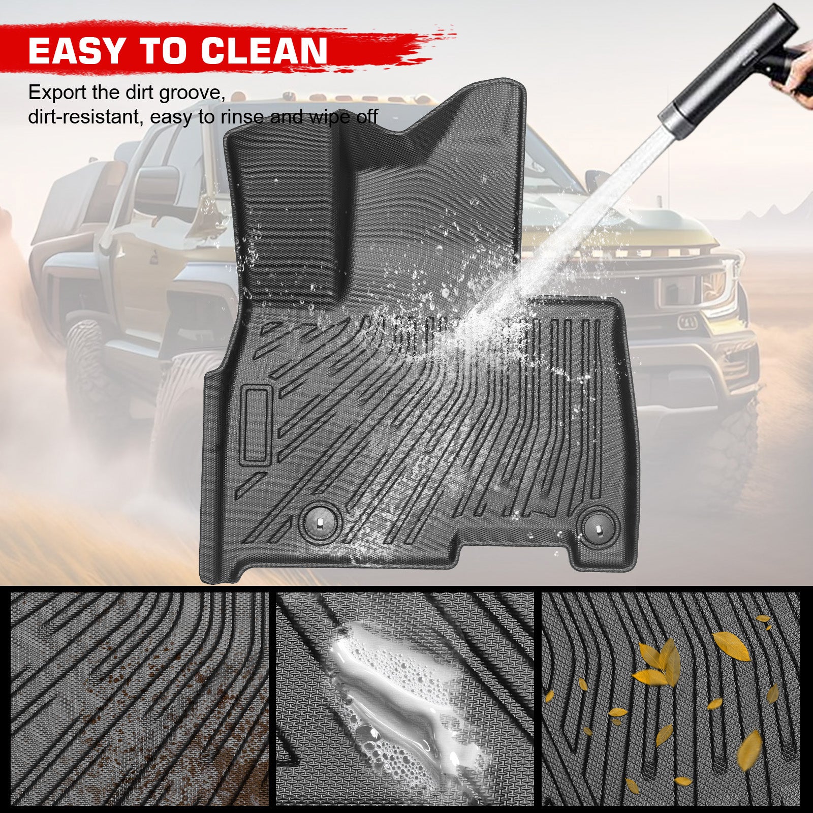 Fits 2025 Kia Carnival Hybrid 8-Seats Floor Mats TPE All Weather Carpet 3D Liner