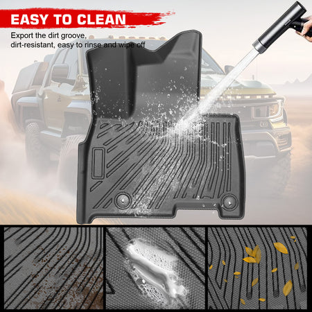 Fits 2025 Kia Carnival Hybrid 8-Seats Floor Mats TPE All Weather Carpet 3D Liner