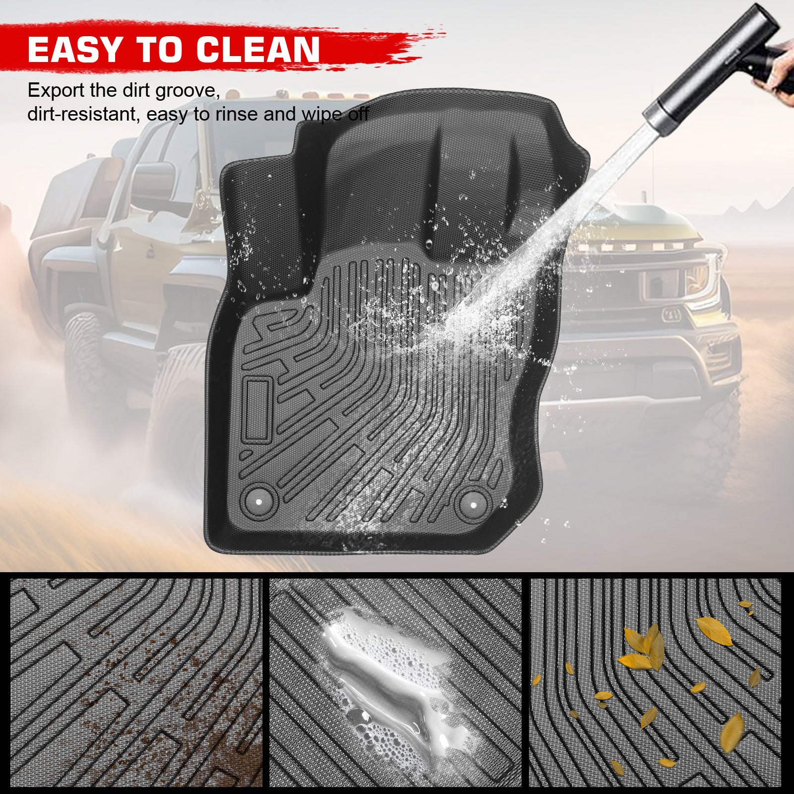 Fits 25-26 Volkswagen Tiguan Floor Mats TPE All Weather 3D Heavy Duty Carpets