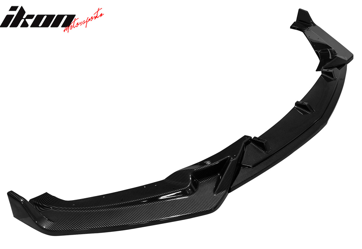 Fits 25-26 Cadillac CT5 Luxury Carbon Fiber Print Front Bumper Lip Spoiler 3PC