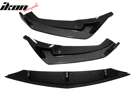 Fits 25-26 Cadillac CT5 Luxury Carbon Fiber Print Front Bumper Lip Spoiler 3PC