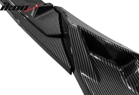 Fits 25-26 Cadillac CT5 Luxury Carbon Fiber Print Front Bumper Lip Spoiler 3PC
