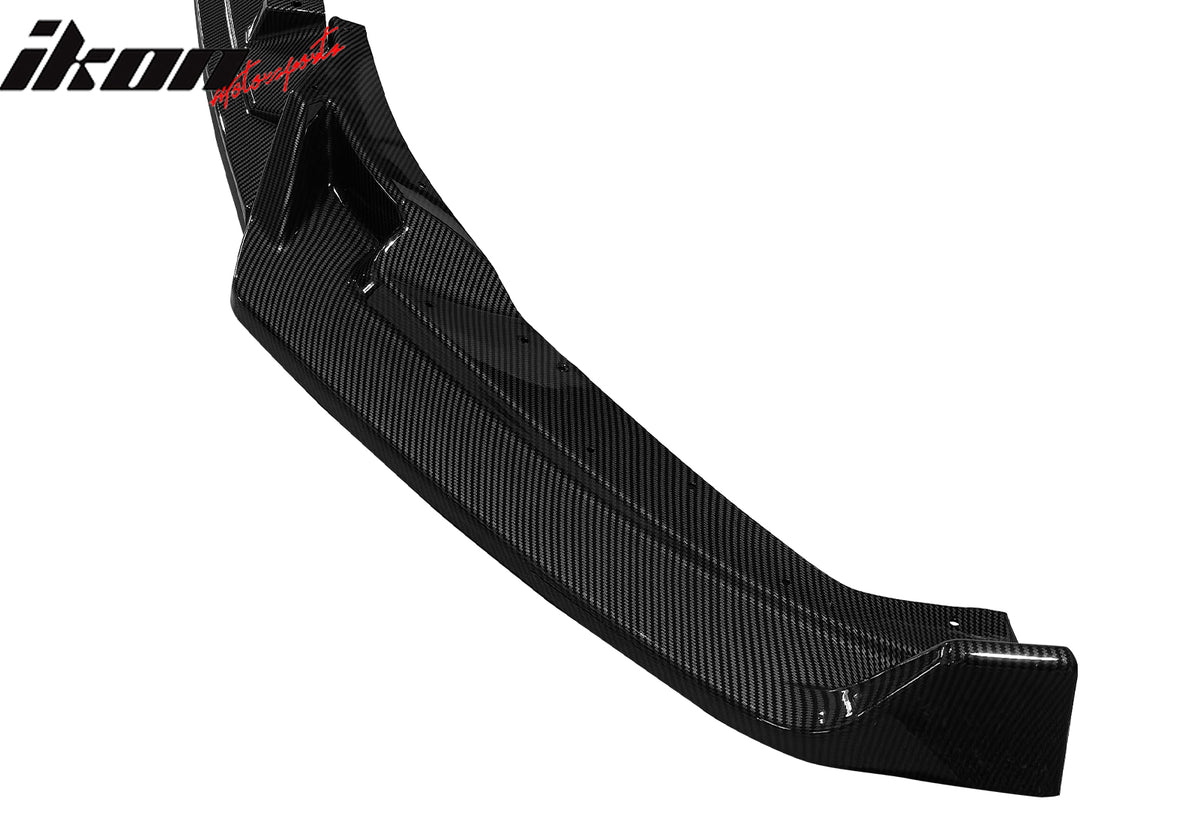 Fits 25-26 Cadillac CT5 Luxury Carbon Fiber Print Front Bumper Lip Spoiler 3PC