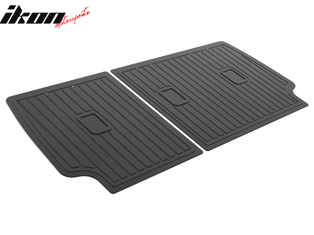 IKON MOTORSPORTS 3D TPE Backrest Mats, Compatible with 2025 Toyota 4Runner 5 Seats, All Weather Rear Seat Back Mat Cover Protector, Black