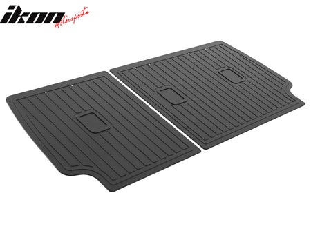 IKON MOTORSPORTS 3D TPE Backrest Mats, Compatible with 2025 Toyota 4Runner 5 Seats, All Weather Rear Seat Back Mat Cover Protector, Black