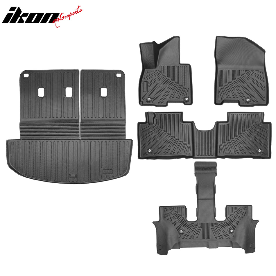 2026 Hyundai Palisade 7/8 Seats Hybrid Floor Mats All Weather Carpets TPE + Trunk Mat