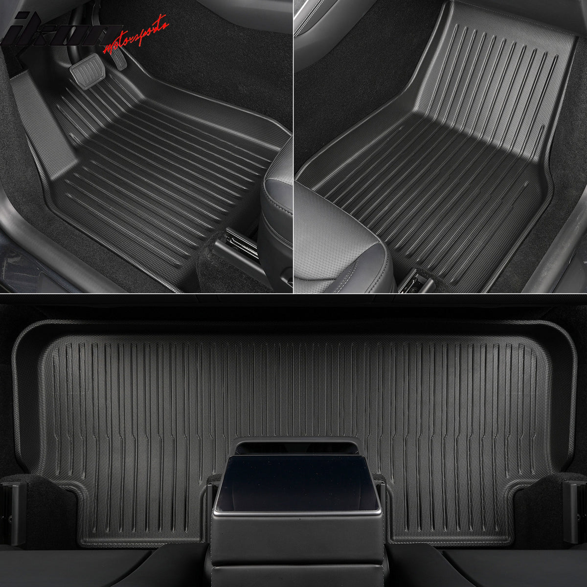 Fits 2026 Tesla Model Y Juniper 5/7 Seats 1st & 2nd Rows TPE 3D Floor Cargo Mats