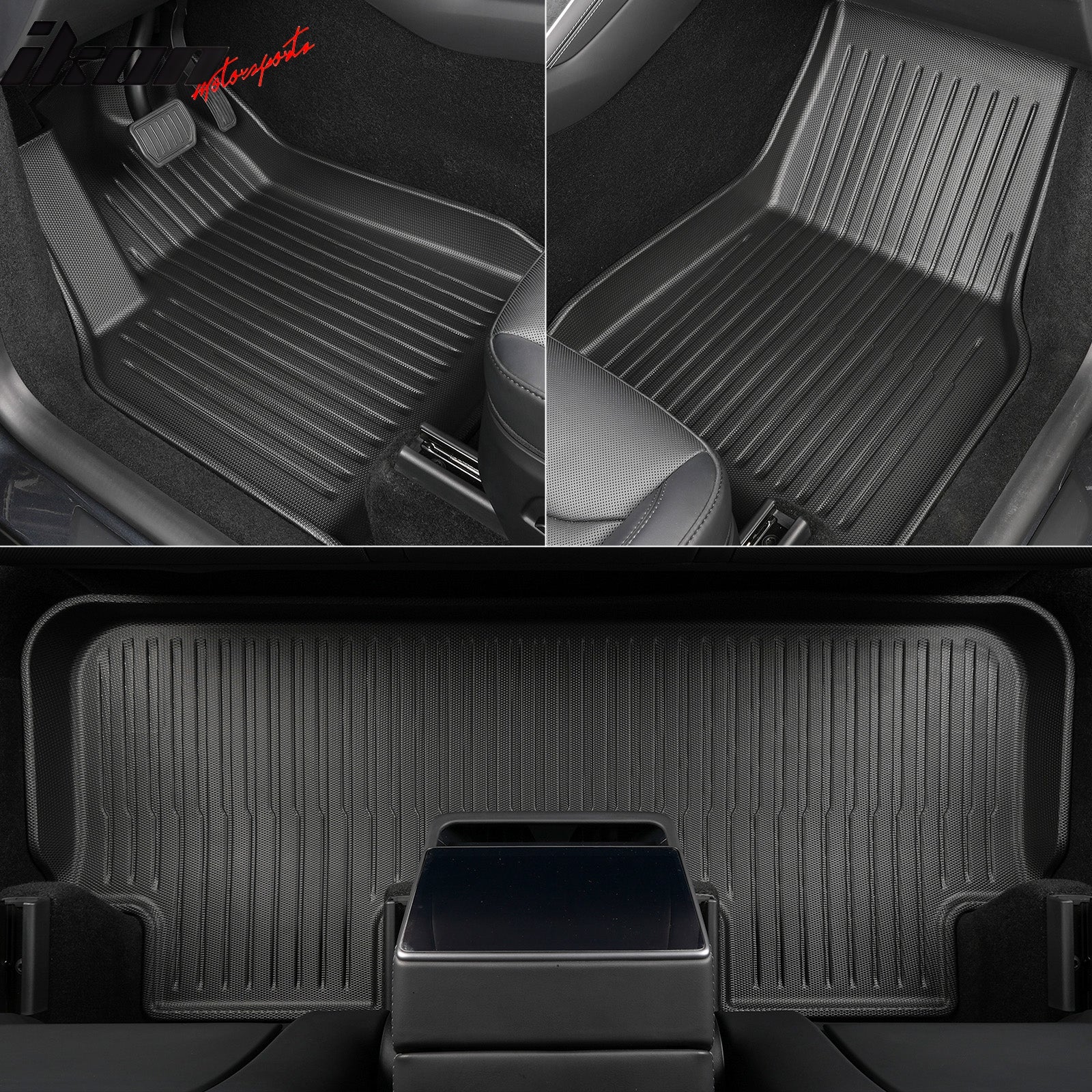 Fits 2026 Tesla Model Y Juniper 5/7 Seats 1st & 2nd Rows TPE 3D Floor Cargo Mats