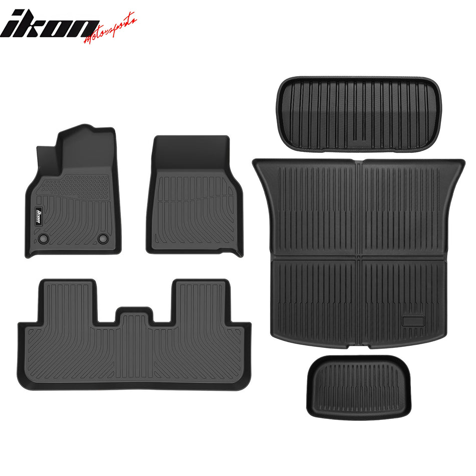 2026 Tesla Model Y Juniper 3D Front Rear Storage Floor Trunk Mats TPE