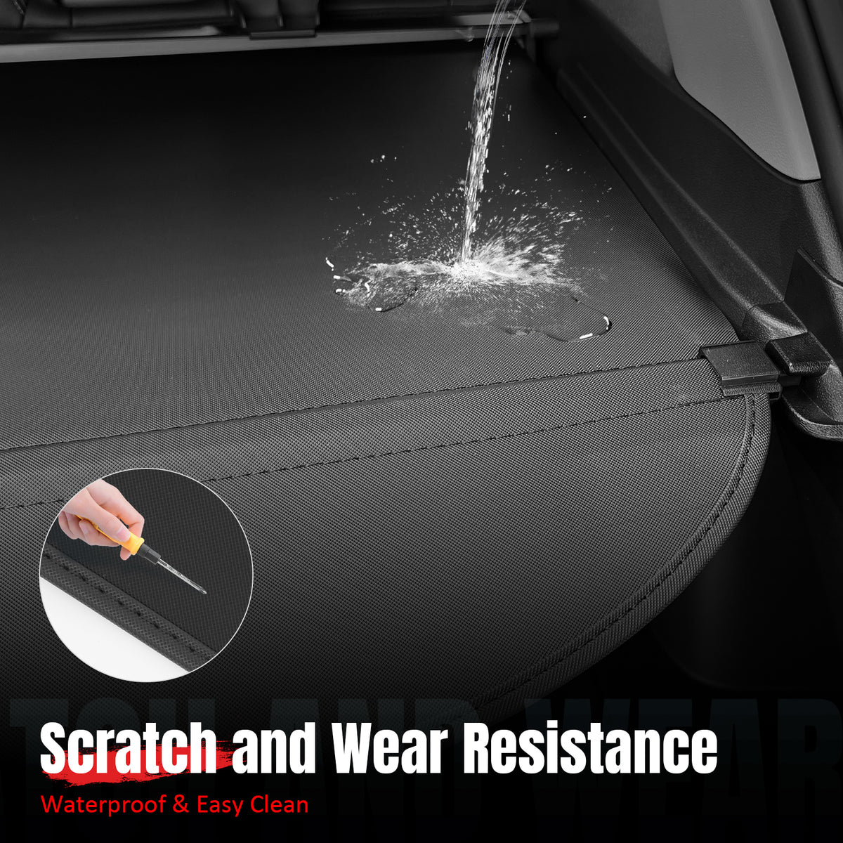 Fits 2026 Toyota RAV4 Retractable Cargo Cover Rear Trunk Security Shade Canvas