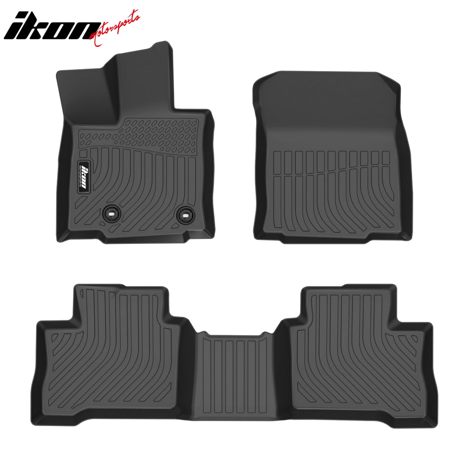2026 Toyota RAV4 Hybrid 3D TPE All Weather Waterproof Anti-Slip Front Rear Driver Passenger Side Interior Floor Mats Cargo Liner Carpets Black 3PCS