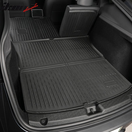 Fits 2026 Tesla Model Y Juniper 5 Seat TPE Waterproof Rear Cargo Trunk Tray Mats