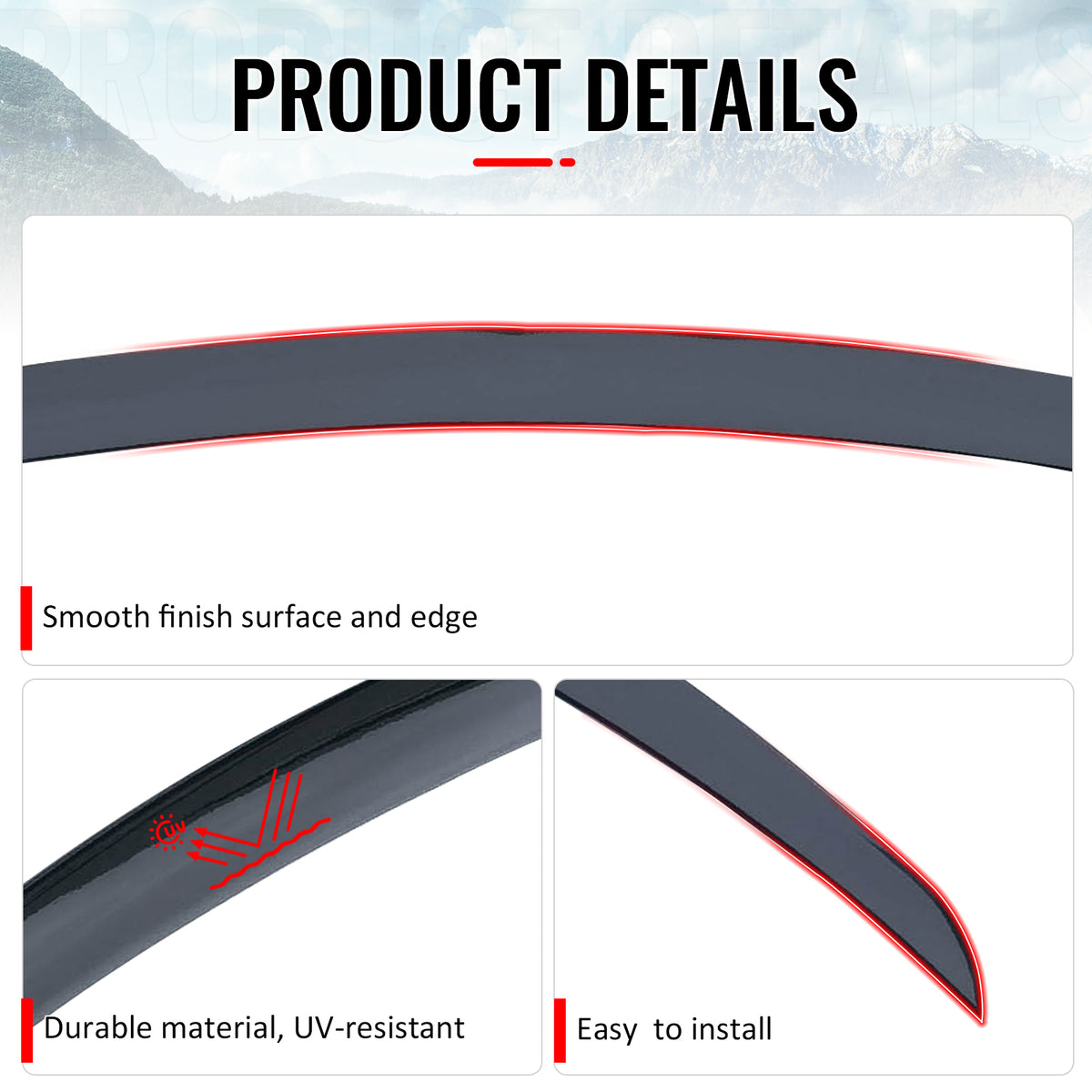 Fits 2026 Tesla Model Y Juniper OE Style Trunk Spoiler Matte Black Rear Wing ABS