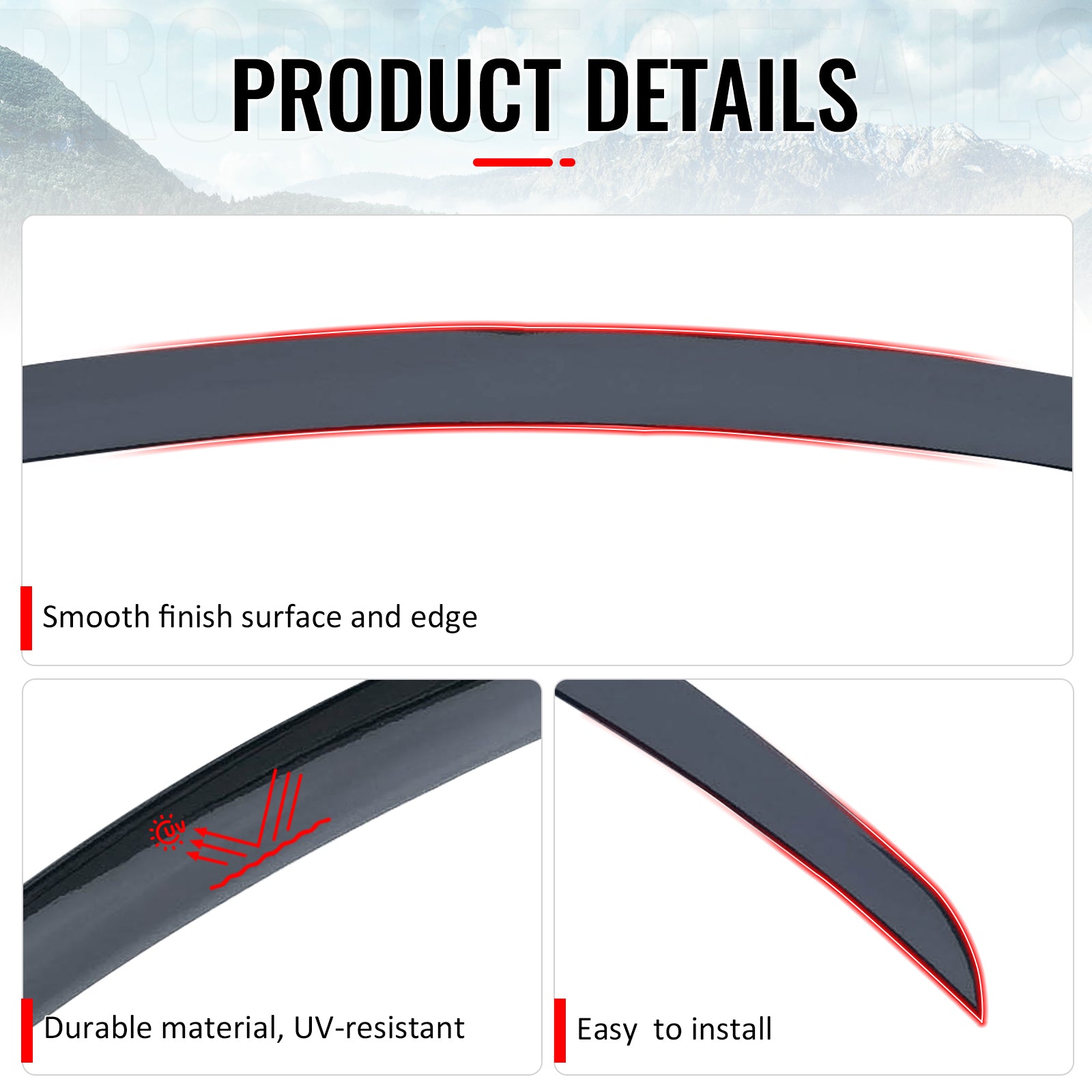 Fits 2026 Tesla Model Y Juniper OE Style Trunk Spoiler Matte Black Rear Wing ABS