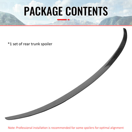 Fits 2026 Tesla Model Y Juniper OE Style Trunk Spoiler Carbon Fiber Print ABS