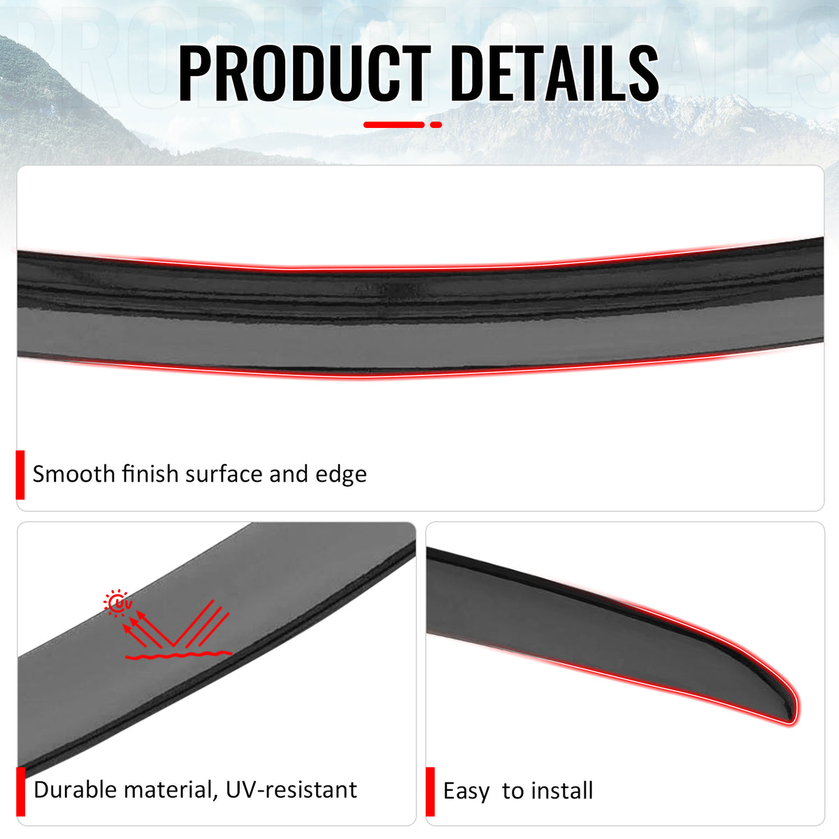 Fits 2026 Tesla Model Y Juniper OE Style Trunk Spoiler Gloss Black Rear Wing ABS