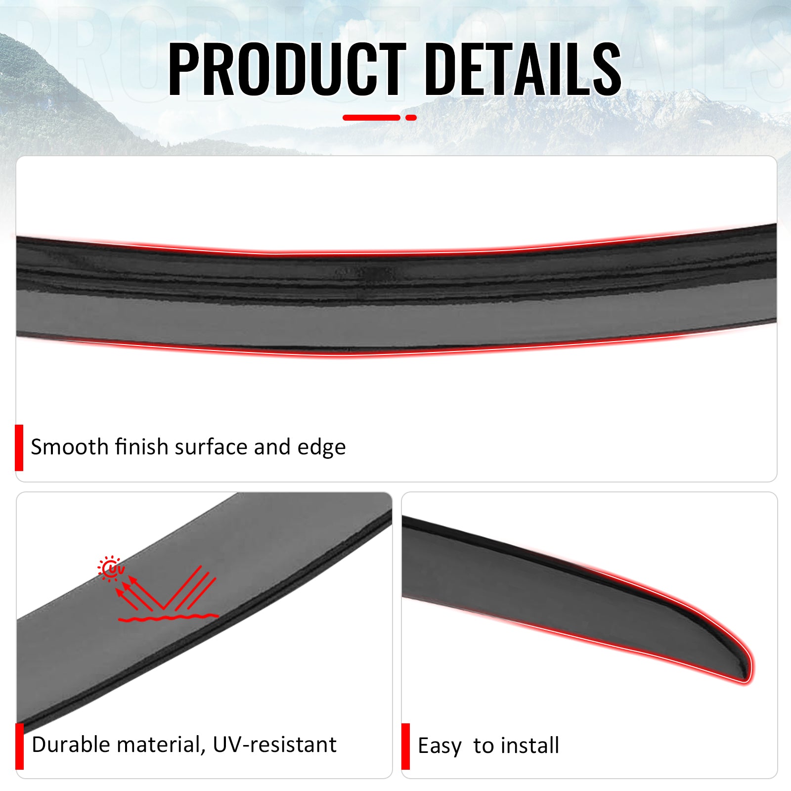Fits 2026 Tesla Model Y Juniper OE Style Trunk Spoiler Gloss Black Rear Wing ABS