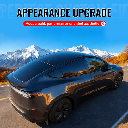 Fits 2026 Tesla Model Y Juniper P Style Trunk Spoiler Matte Black Rear Wing ABS