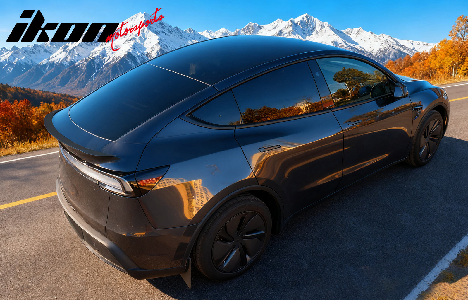 Fits 2026 Tesla Model Y Juniper P Style Trunk Spoiler Matte Black Rear Wing ABS