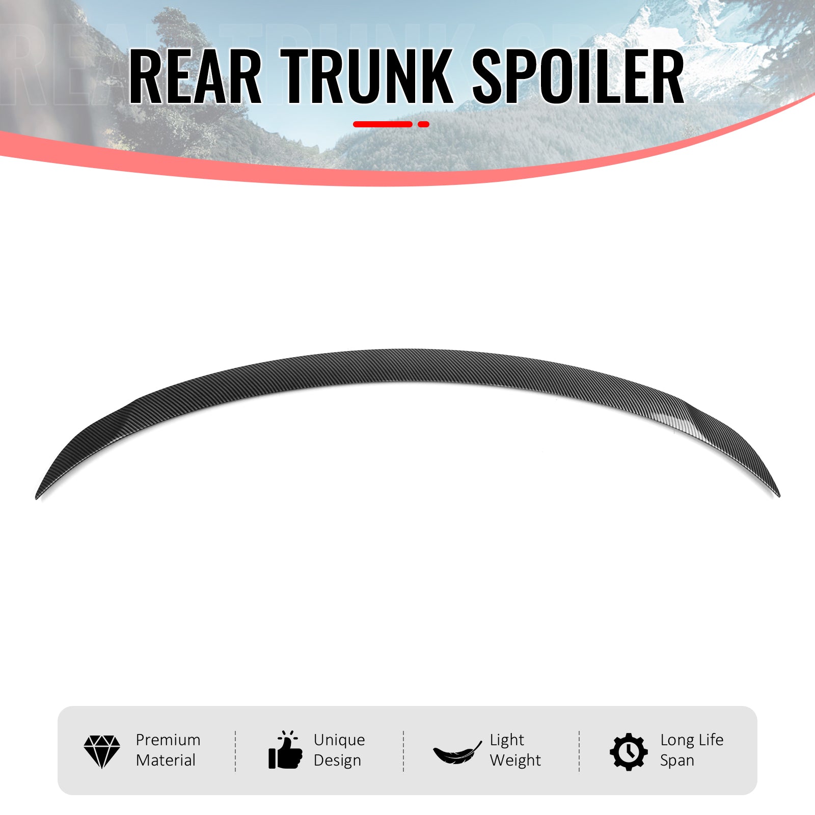 Fits 2026 Tesla Model Y Juniper P Style Trunk Spoiler ABS