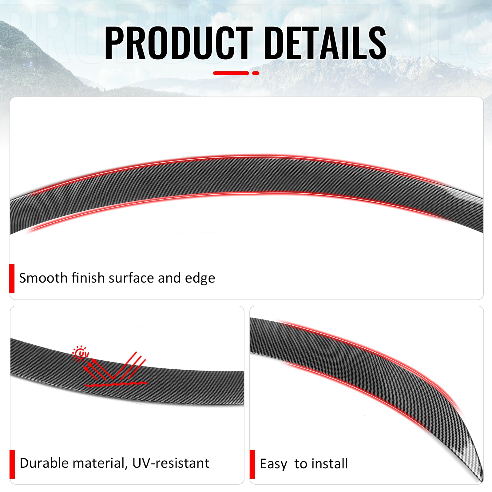 Fits 2026 Tesla Model Y Juniper P Style Trunk Spoiler ABS