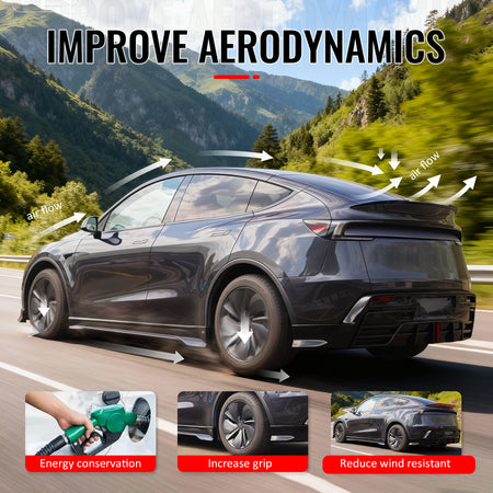 Fits 2026 Tesla Model Y Juniper V Style Trunk Spoiler Carbon Fiber Print ABS