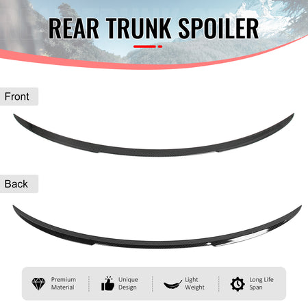 Fits 2026 Tesla Model Y Juniper V Style Trunk Spoiler Carbon Fiber Print ABS