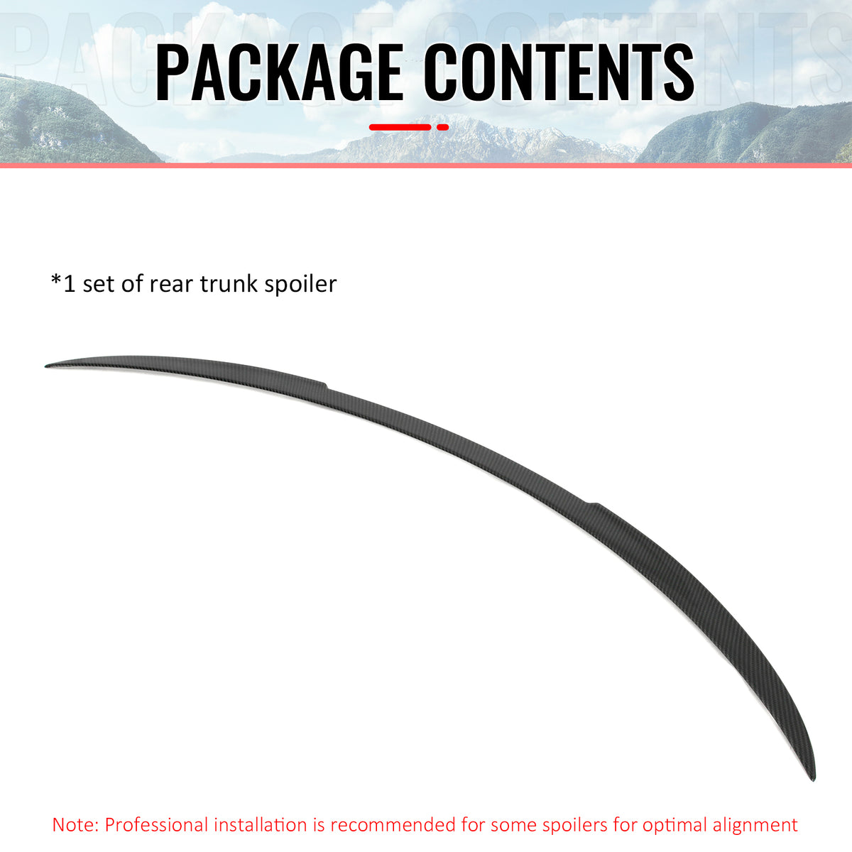 Fits 2026 Tesla Model Y Juniper V Style Trunk Spoiler Carbon Fiber Print ABS