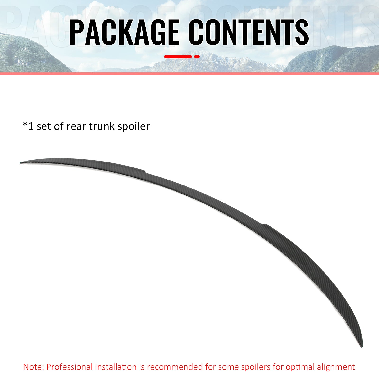 Fits 2026 Tesla Model Y Juniper V Style Trunk Spoiler Carbon Fiber Print ABS