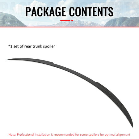 Fits 2026 Tesla Model Y Juniper V Style Trunk Spoiler Carbon Fiber Print ABS